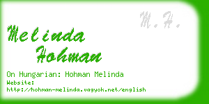 melinda hohman business card